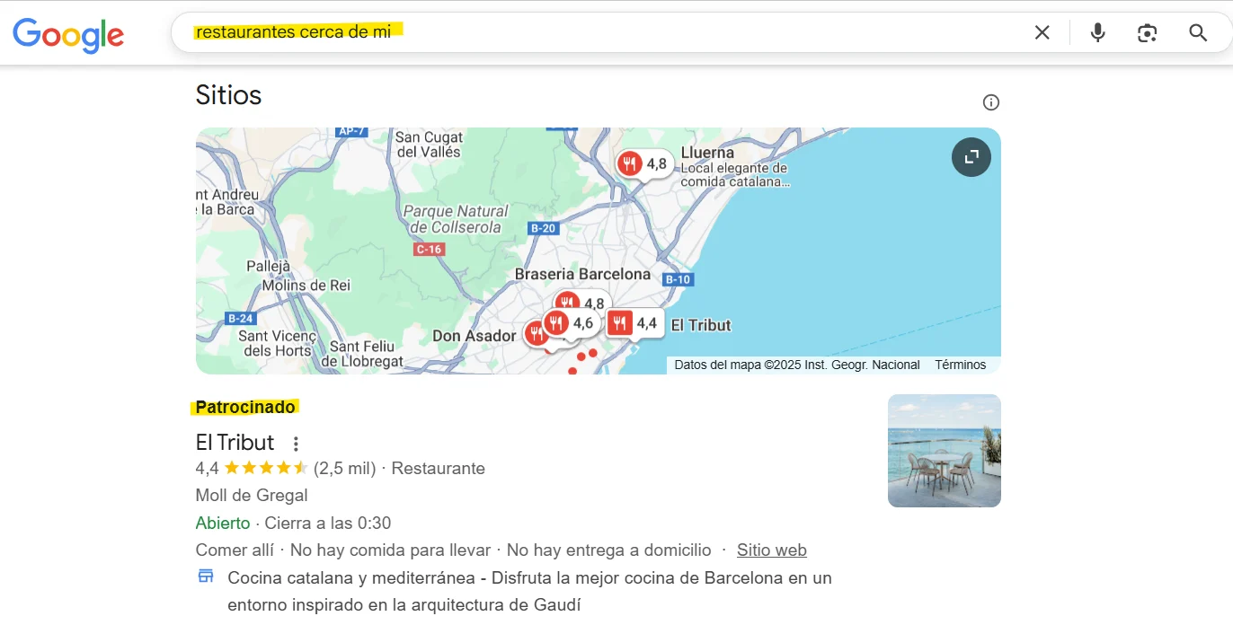 google ads para restaurantes